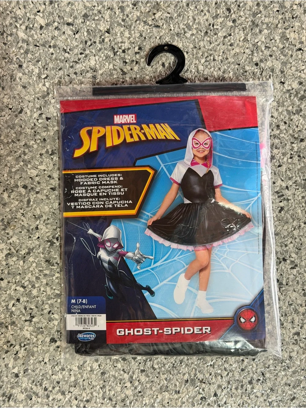 Marvel Spider-Man Ghost-Spider Kids Costume - Black & White Girls 7/8
